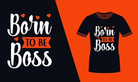 Born to Be Boss Red Typography T Shirt Review
