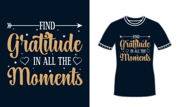 Gratitude Colorful Typography T Shirt Review