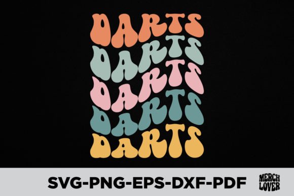 Retro Groovy Darts Funny T-Shirt Design Review